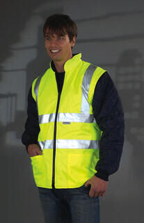 Hi-Vis Quilted Jacket with Zip-Off Sleeves 2. picture