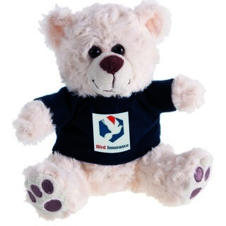 Cream bear with navyblue T-shirt suitable for printing (T-shirt packed separately)